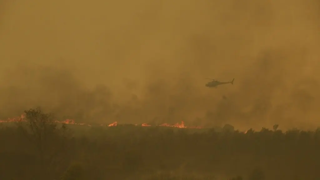 Incendio en Cualedro (comarca de Ver&iacute;n), este 15 de agosto. (Foto: Rosa Veiga / Europa Press)