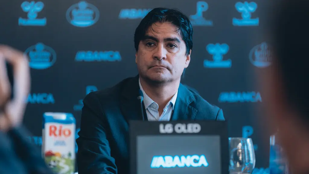Rolda de prensa de Marco Garc&eacute;s. (Foto: Celta)