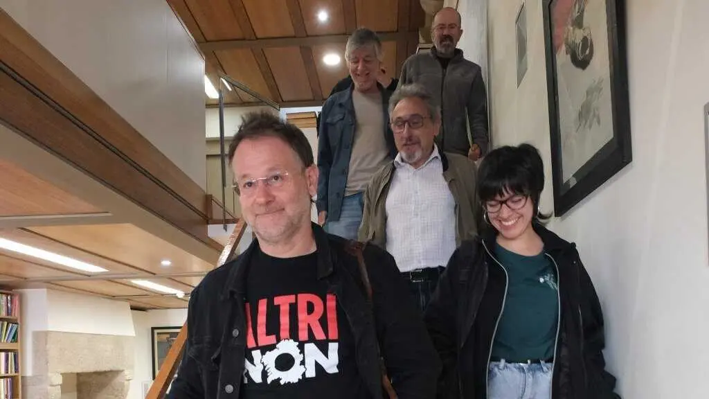 Paulo Carril, Manuel da Cal, Xaqu&iacute;n Rubido, Juan Pedro S&aacute;nchez e Ux&iacute;a Iglesias. (Foto: Arxina)