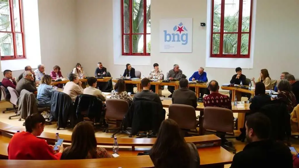 Xuntanza de Alcald&iacute;as e respons&aacute;beis municipais do BNG, esta segunda feira no Parlamento galego. (Foto: N&oacute;s Diario)