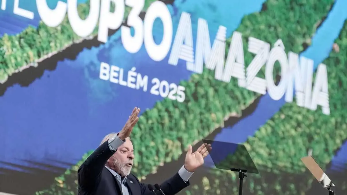 O presidente de Brasil, Lula da Silva, durante o discurso inaugural da COP30 o 6 de novembro. (Foto: Rafa Neddermeyer / COP30 Brasil Am / DPA)
