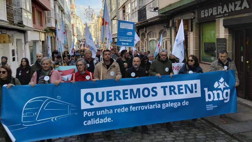 N&eacute;stor Rego, na mobilizaci&oacute;n deste domingo 30 de novembro en Ferrol. (Foto: N&oacute;s Diario)