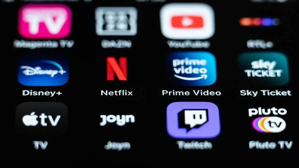Logos de plataformas audiovisuais. (Foto: Europa Press) Netflix Prime disney