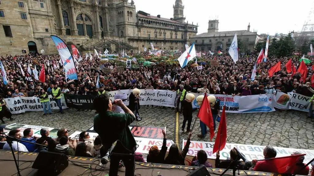 Manifestacion contra o o proxecto Altri.