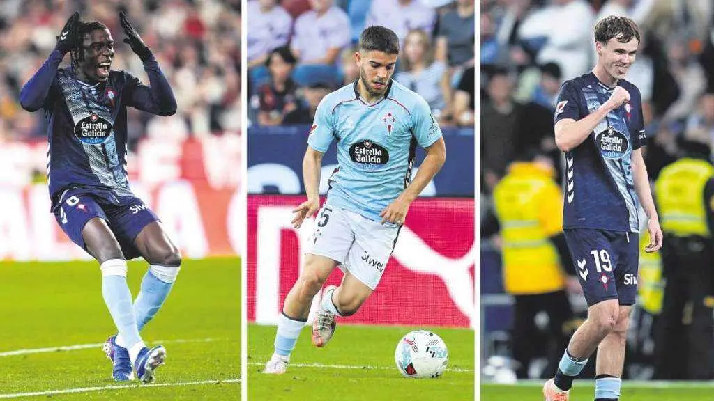 Ilaix Moriba, Sergio Carreira e Williot Swedberg. (Foto: AFP7 / Europa Press)