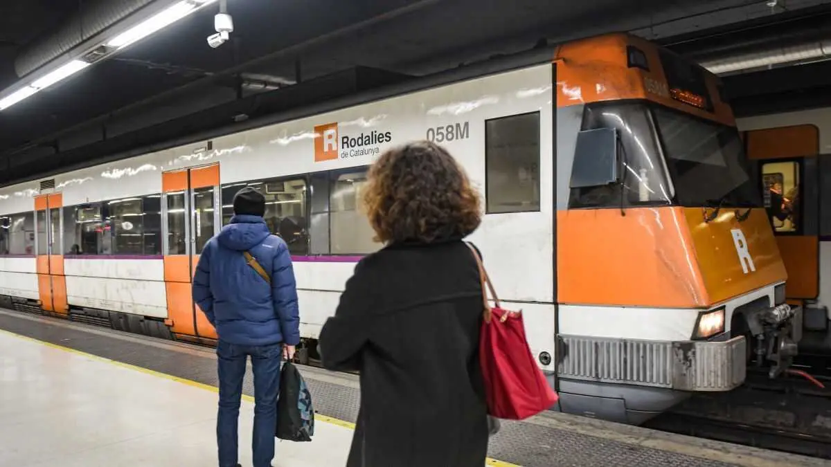 Tren de Rodalies de Catalunya, o 23 de xaneiro en Barcelona. (Foto: Alberto Paredes / Europa Press)