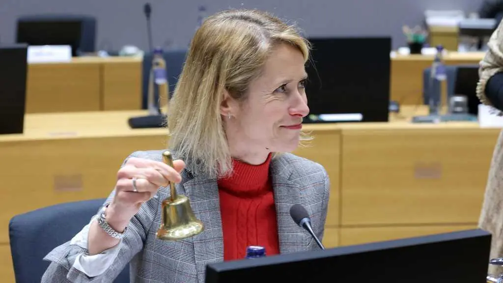A alta representante da Uni&oacute;n Europea para a Pol&iacute;tica Exterior, Kaja Kallas, esta quinta feira 26 de xaneiro. (Foto: Frederic Garrido-Ram&iacute;rez)