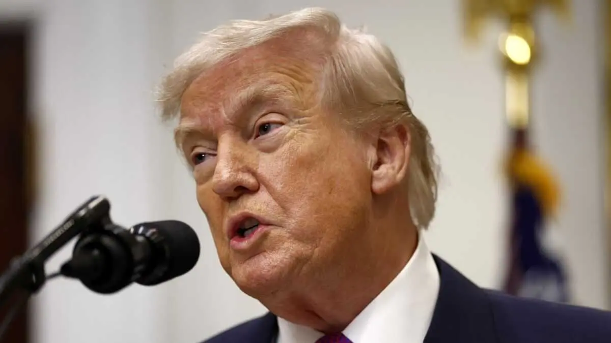 O presidente dos Estados Unidos, Donald Trump, esta quinta feira. (Foto: Europa Press / Contacto / Will Oliver - Pool via CNP)