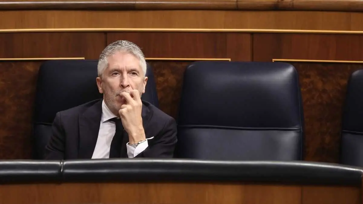 Marlaska na sesi&oacute;n de control ao goberno espa&ntilde;ol. (Foto: Eduardo Parra - Europa Press)