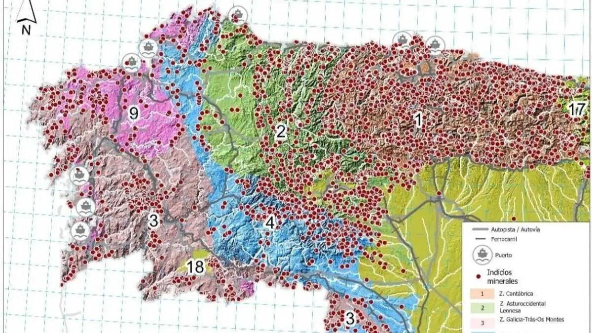 O Programa Nacional de Exploraci&oacute;n Mineira 2026-2030 apunta ao potencial da zona de Galiza e Tr&aacute;s-os-Montes (Portugal) con diferentes minerais estrat&eacute;xicos. (Foto: Ministerio para a Transici&oacute;n Ecol&oacute;xica)