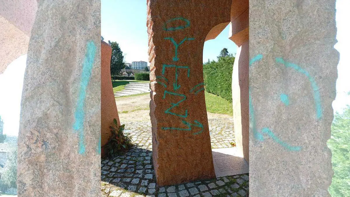 Monumento vandalizado (Foto: N&oacute;s Diario)