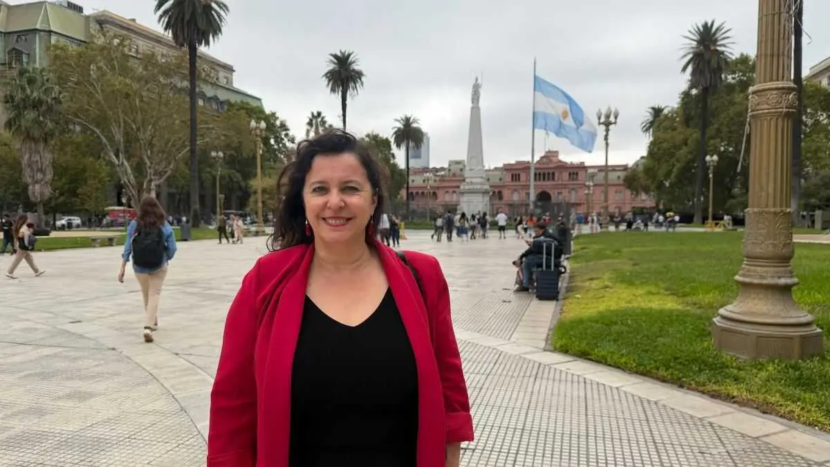 Ana Miranda en Bos Aires, esta sexta feira. (Foto: N&oacute;s Diario)