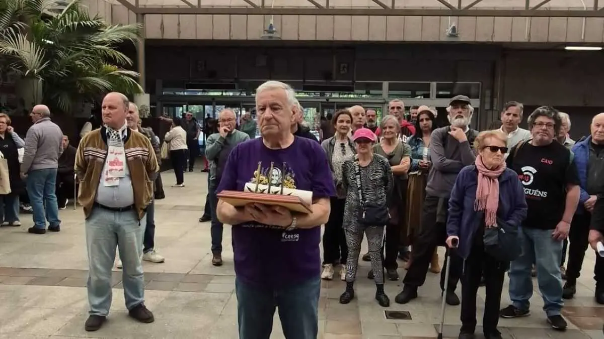 O activista Ant&oacute;n Bouzas, esta cuarta feira. (Foto: Europa Press)