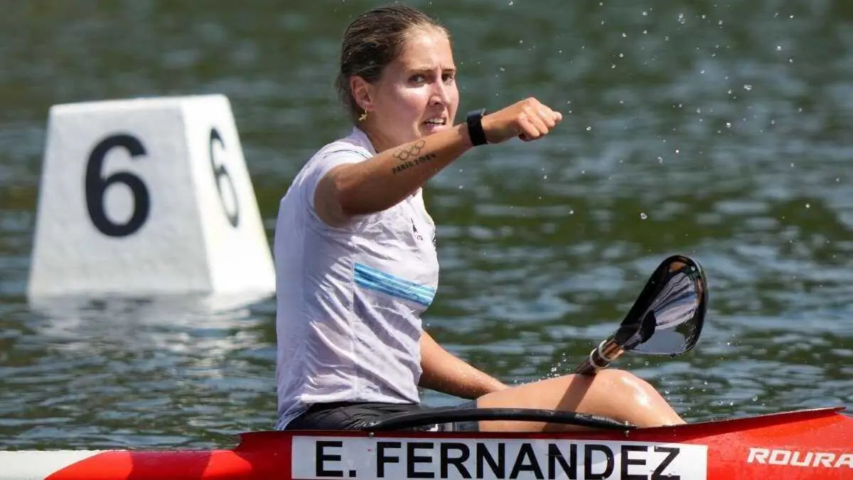 Estefan&iacute;a Fern&aacute;ndez, do Club Fluvial Lugo, esta sexta feira. (Foto: RFEP)