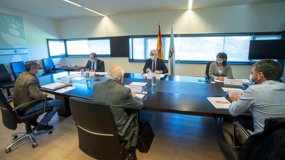 Reunión na Xunta polo diálogo social na que a CIG non estaba convidada (Foto: Xunta da Galiza)