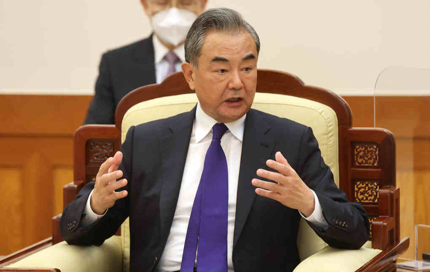 Wang Yi, ministro de Asuntos Exteriores chinés, nunha foto de arquivo. (Foto: YNA / dpa)