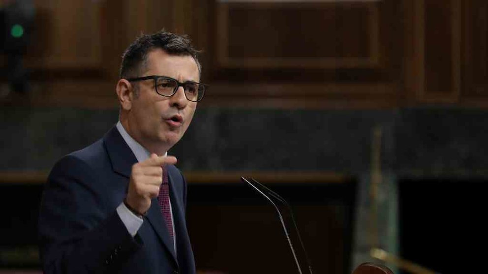 O ministro Félix Bolaños, no Congreso, nunha imaxe de arquivo (Foto: Marta Fernández / Europa Press).