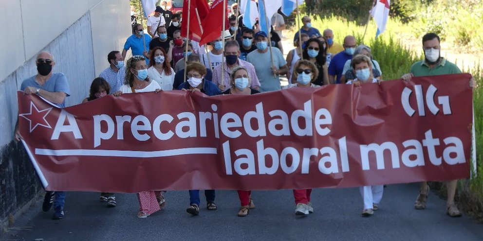 Mobilización da CIG en 2020 contra a precariedade laboral (Foto: Nós Diario).