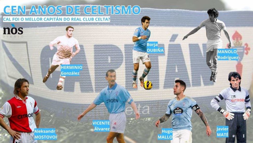 Algúns dos capitáns que máis pegada deixaron no Real Club Celta.