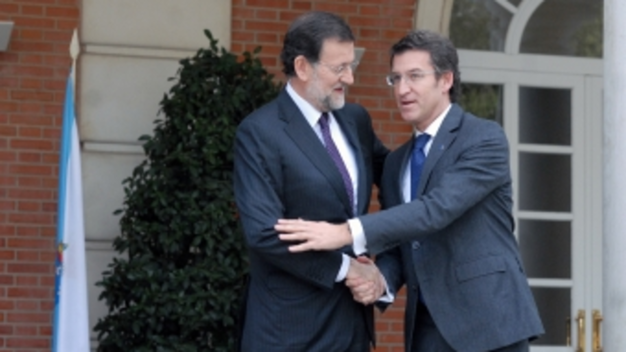 Mariano Rajoy e Feij&oacute;o na Moncloa