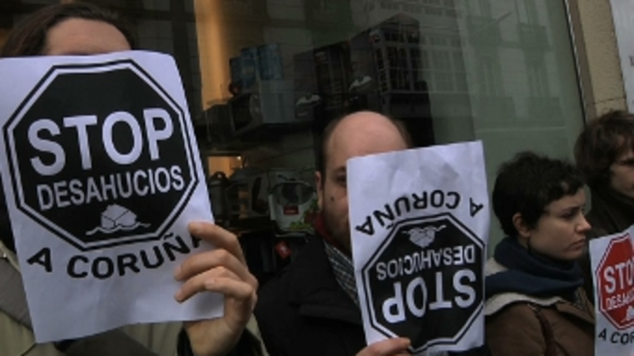 Protesta de Stop Desafiuzamentos na Coru&ntilde;a. (Foto: N&oacute;s Diario)