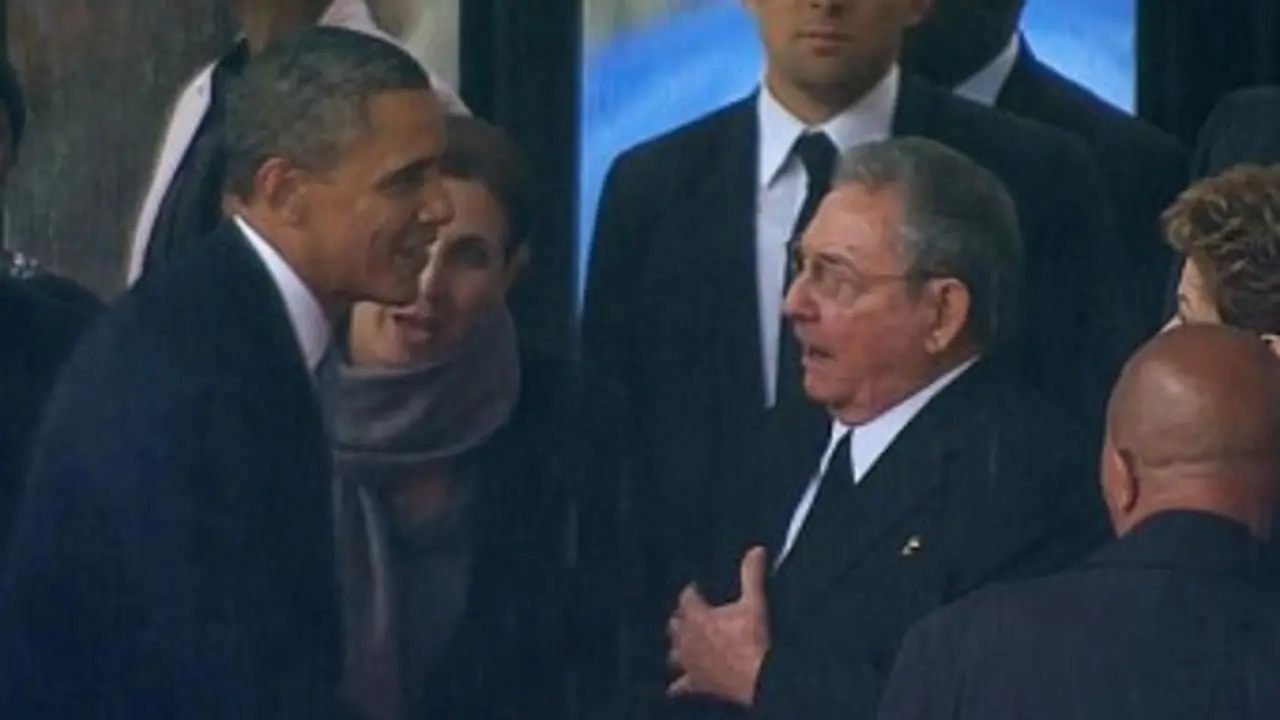Raul Castro e Obama [Imaxe: Cubadebate]