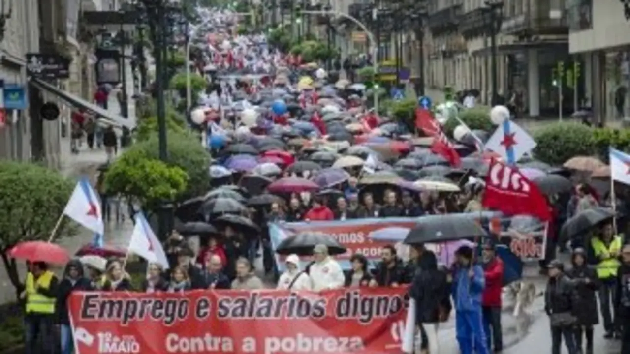 Manifestaci&oacute;n CIG en Vigo polo 1 de maio