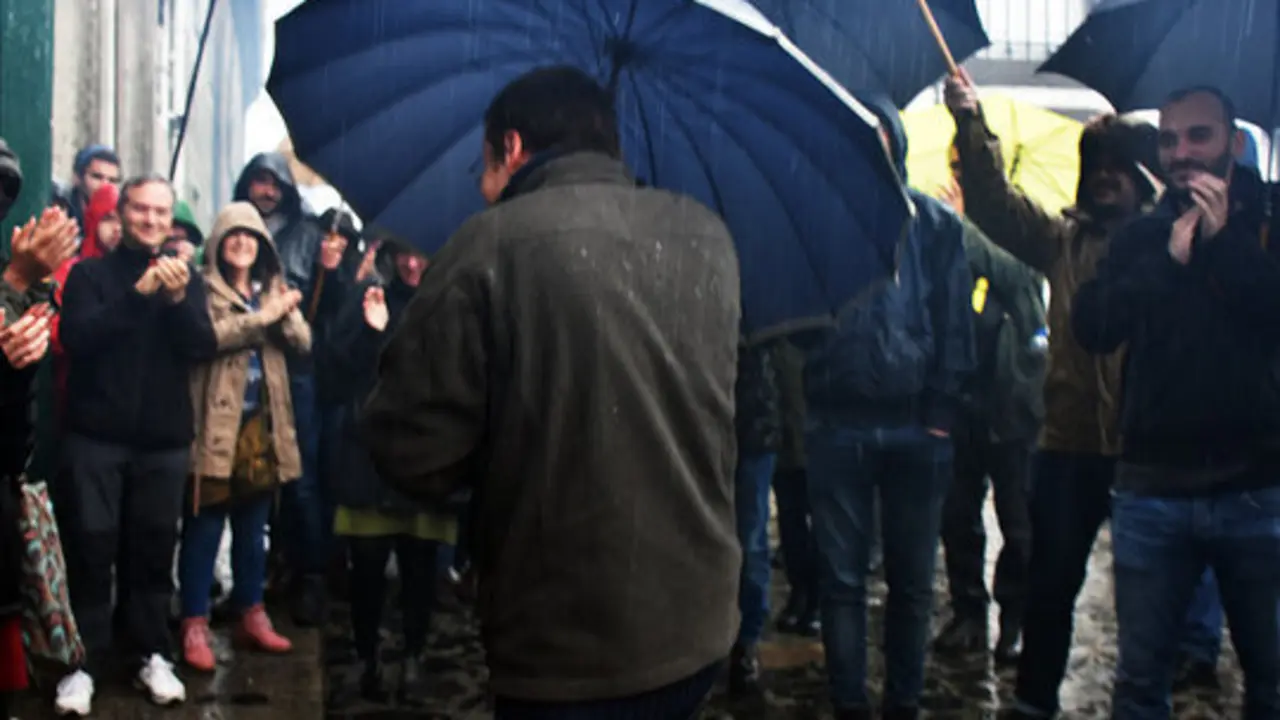 Unha imaxe do recemebento  Antom Santos en Compostela. Foto de GZ Contrainfo
