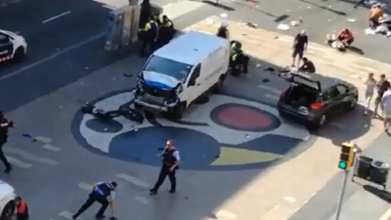 Furgoneta ataque terrorista en Barcelona. 17 de agosto de 2017.