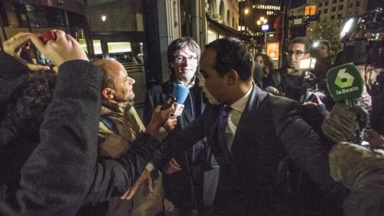 Puigdemont, a semana pasada nun hotel da capital belga