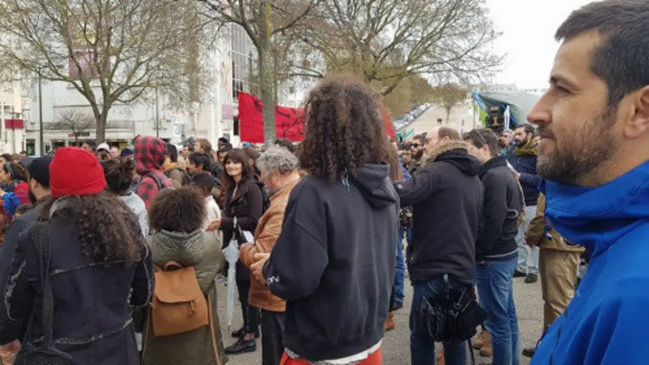 Lisboa manifestaci&oacute;n imaxe de Ricardo Robles