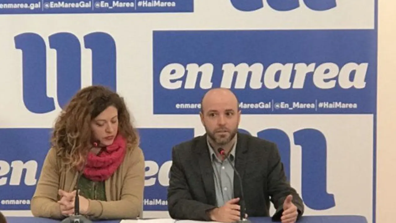Ana Seixas, vicevoceira, e Lu&iacute;s Villares, voceiro de En Marea.