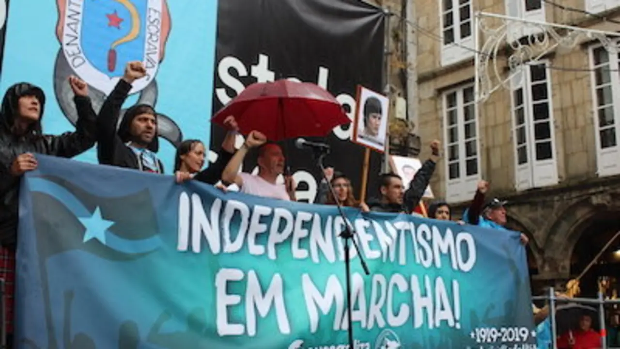 Manifestaci&oacute;n de Causa Galiza nunha foto de arquivo.