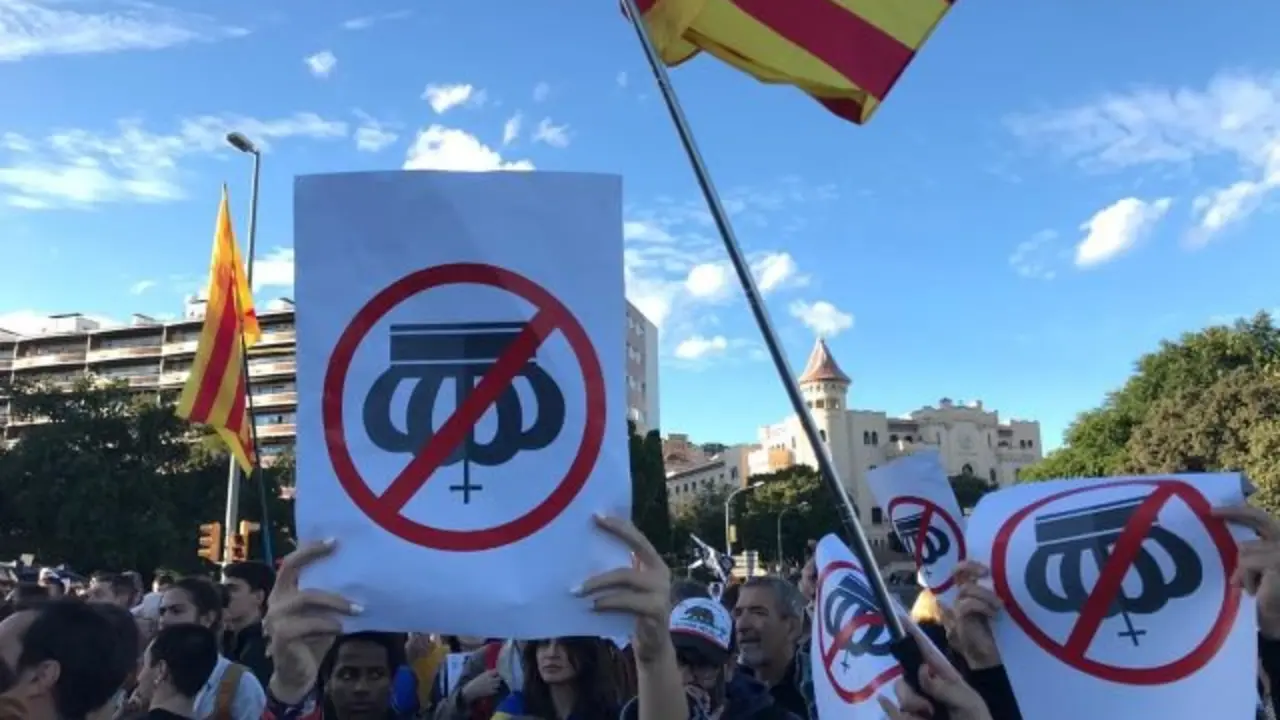 Protestos en Catalunya contra o rei