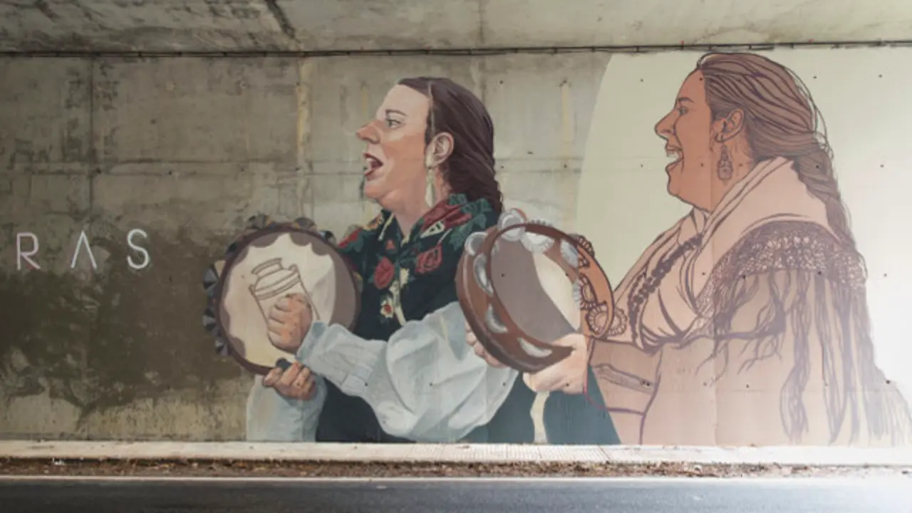 Mural D&uacute;o Amazonas no t&uacute;nel da estrada Luou-Soll&aacute;ns (Teo). Parte 3.