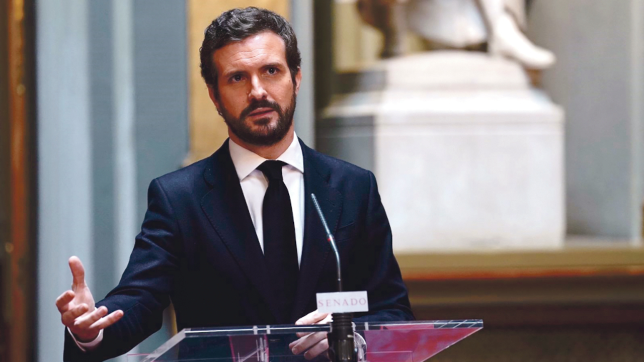 O presidente do PP, Pablo Casado (David Mudarra).