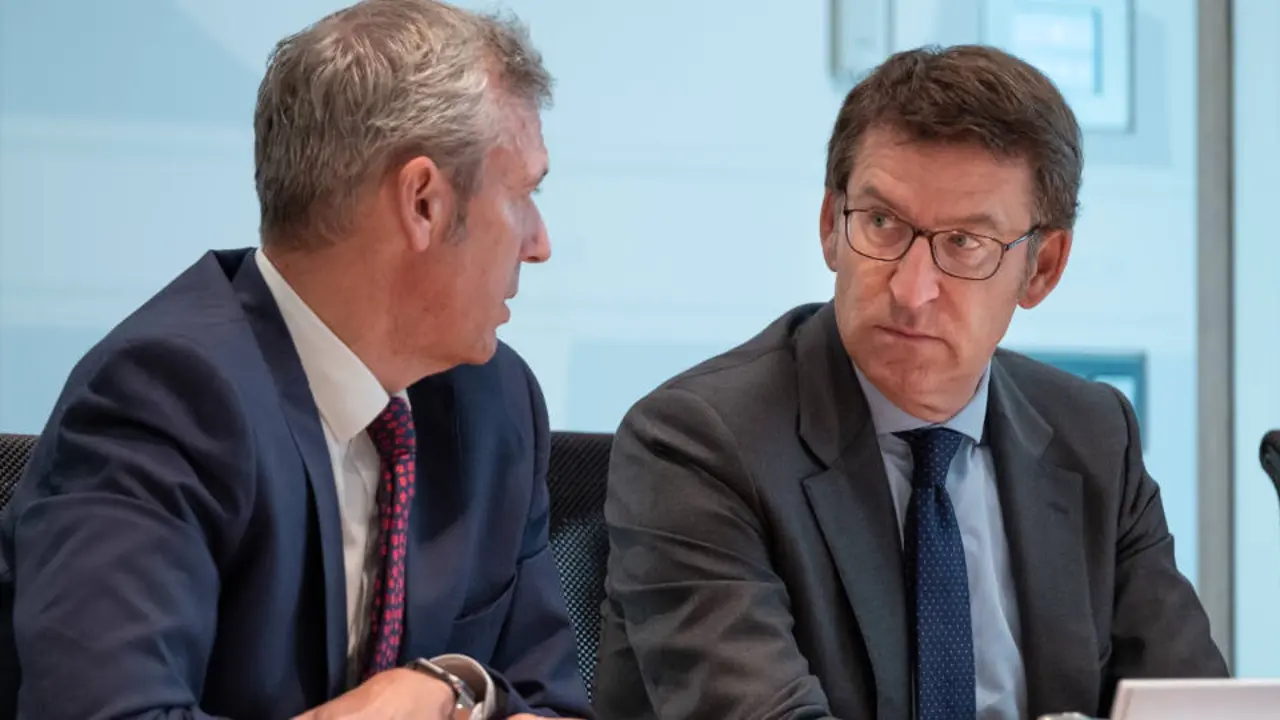 Alfonso Rueda e Alberto N&uacute;&ntilde;ez Feixoo. (Foto: Europa Press)