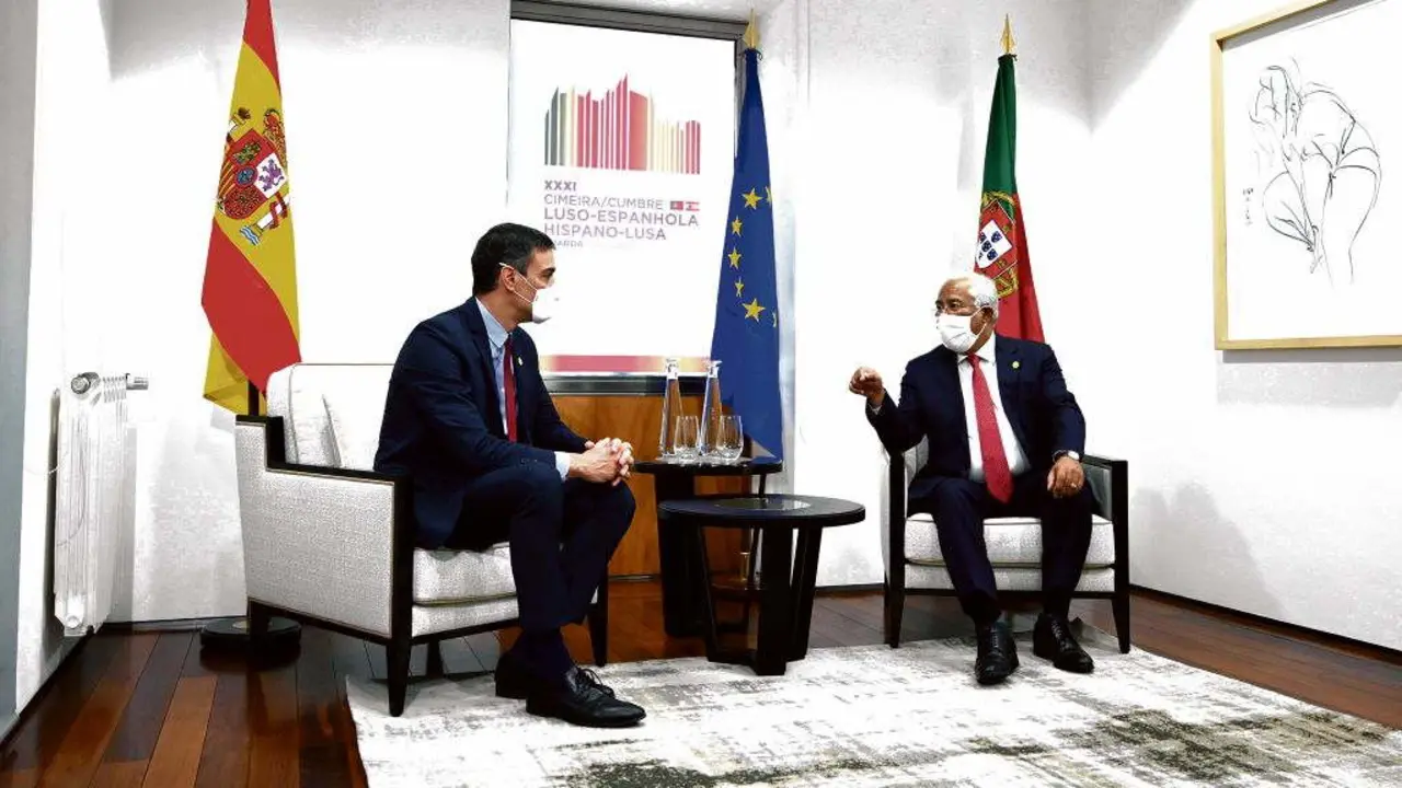 Pedro S&aacute;nchez e Ant&oacute;nio Costa no XXXI Cumio Hispano-Portugu&eacute;s. Europa Press