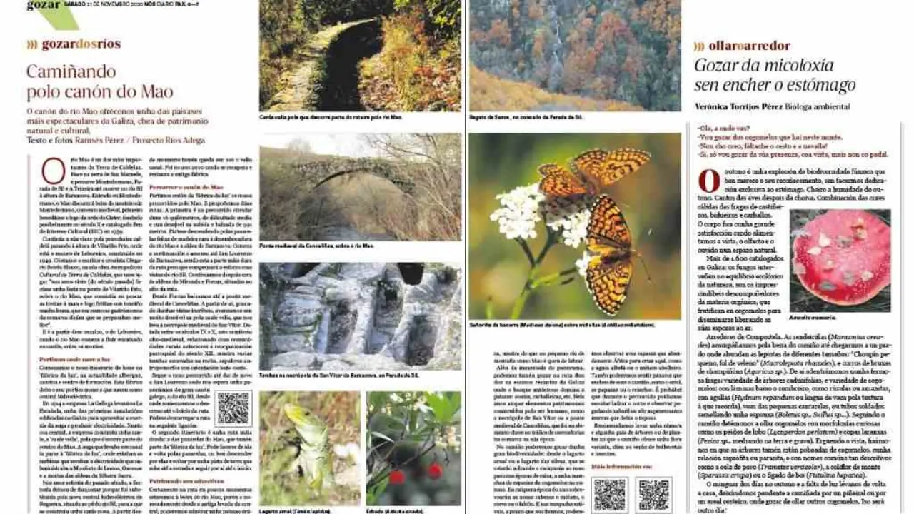 Imaxe dunha das p&aacute;xinas duplas do caderno Gozar desta semana. (Foto: N&oacute;s Diario)
