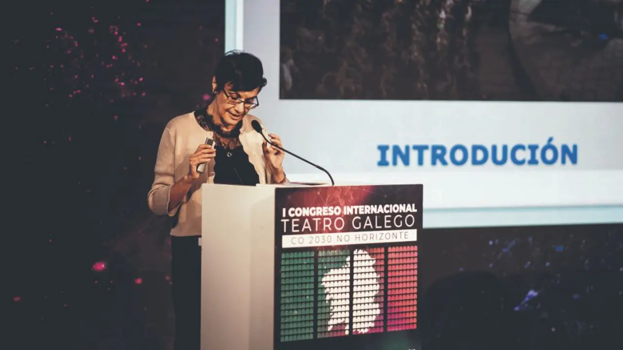 Cristina Dom&iacute;nguez, na conferencia inaugural. (Foto: N&oacute;s Diario).