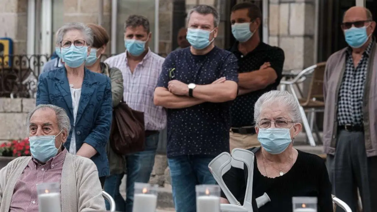 Leopoldo Rodr&iacute;guez na homenaxe c&iacute;vica &aacute;s v&iacute;timas en Celanova o 11 de agosto de 2020. (Foto: BNG Celanova)