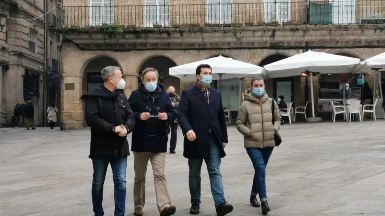 De esquerda a dereita, Rafael Rodr&iacute;guez Villarino, Juan Carlos Francisco, Gonzalo Caballero e Natalia Gonz&aacute;lez (Foto: PSdeG).