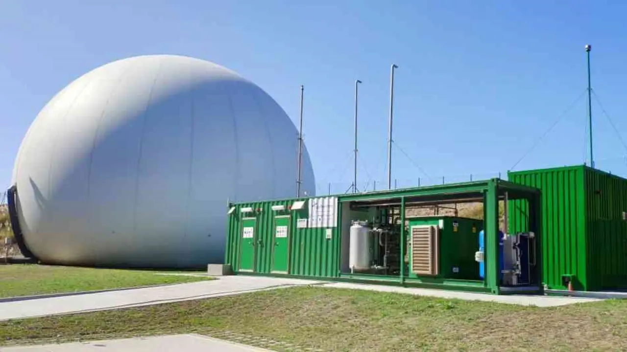 Estaci&oacute;n experimental para a produci&oacute;n de enerx&iacute;a renov&aacute;bel a partir de lodos de depuradora na EDAR de Bens, na Coru&ntilde;a. (Foto: Naturgy)