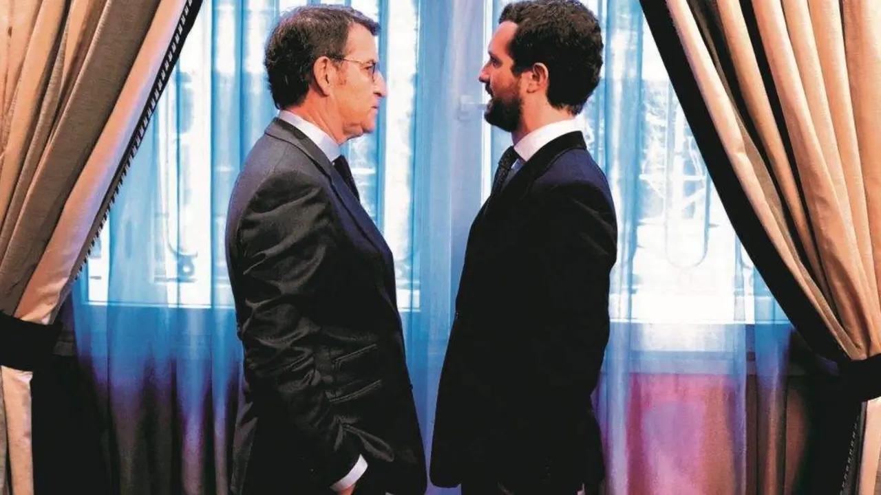 Alberto N&uacute;&ntilde;ez Feixoo fronte a Pablo Casado. (Foto: @pablocasado)
