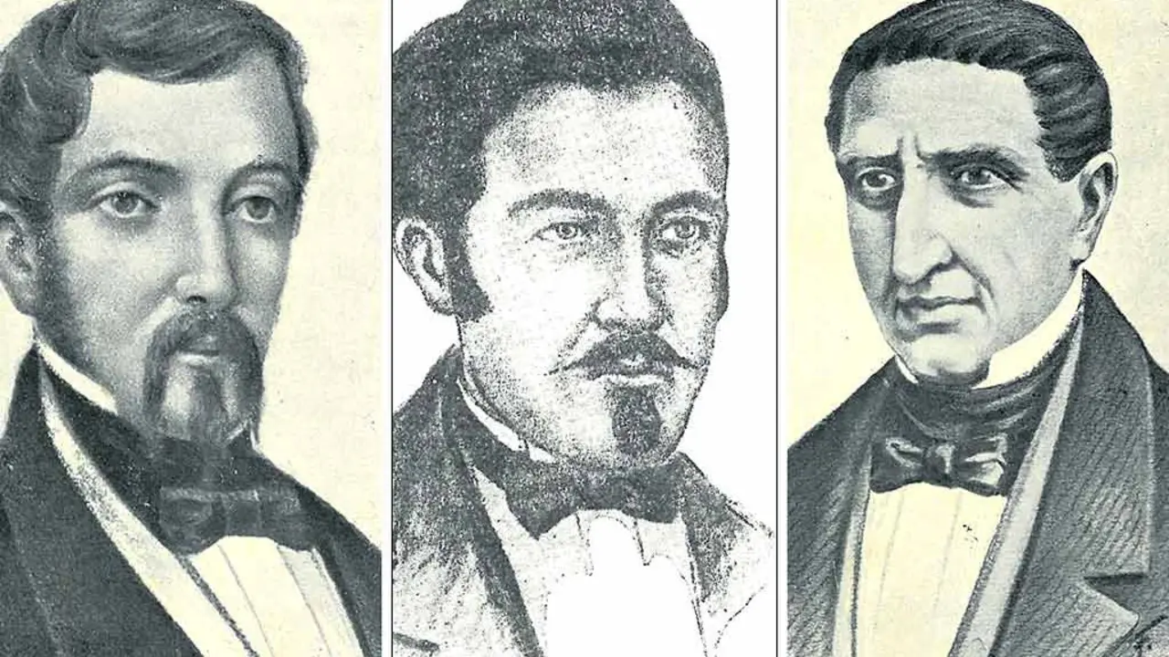 Miguel Sol&iacute;s, Antol&iacute;n Faraldo (no centro) e P&iacute;o Tarrazo.