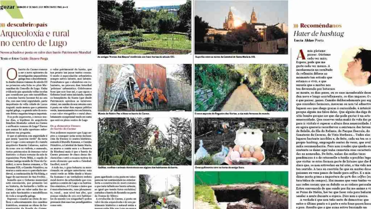 Parte da reportaxe sobre Lugo que poder&aacute;s atopar no caderno. (Foto: N&oacute;s Diario)