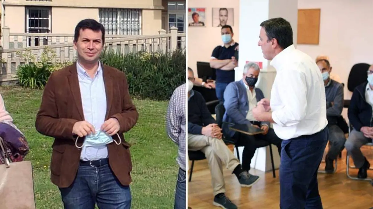 Gonzalo Caballero e Valent&iacute;n Gonz&aacute;lez Formoso nos seus actos desta quinta feira. (Foto: Europa Press) #psdeg #gonzalocaballero #valent&iacute;ngonz&aacute;lezformoso #primarias