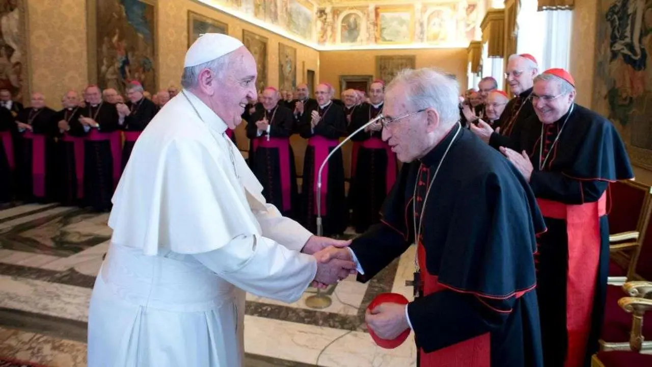 O Papa Francisco e Rouco Varela, no Vaticano, en 2014. (Foto: Conferencia Episcopal Espa&ntilde;ola) #papafrancisco #roucovarela #igrexa