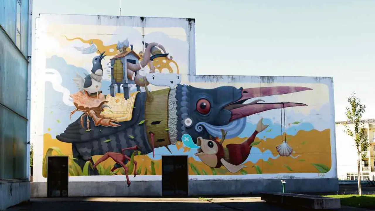 Mural Galician Wildlife. Dulk, 2015.