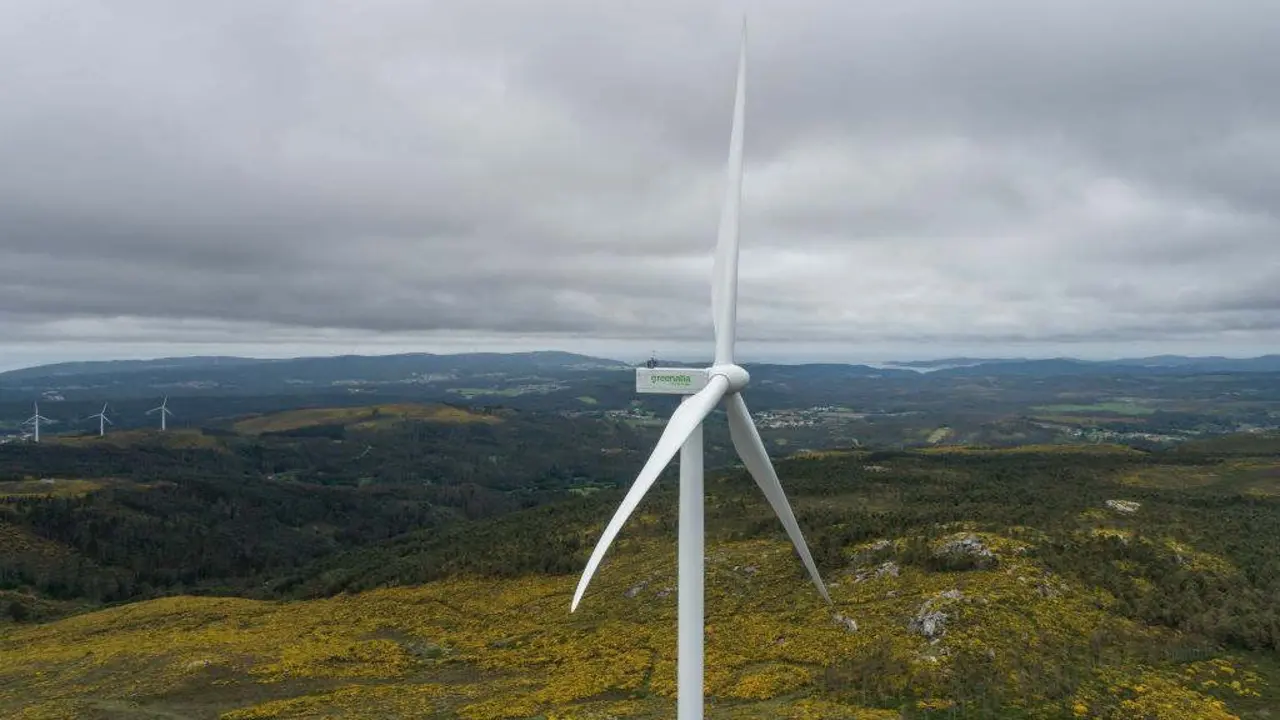 Parque e&oacute;lico da enerx&eacute;tica galega en Vimianzo. (Foto: Greenalia)